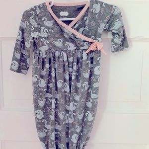 Mud Pie little girl swan sleep sack